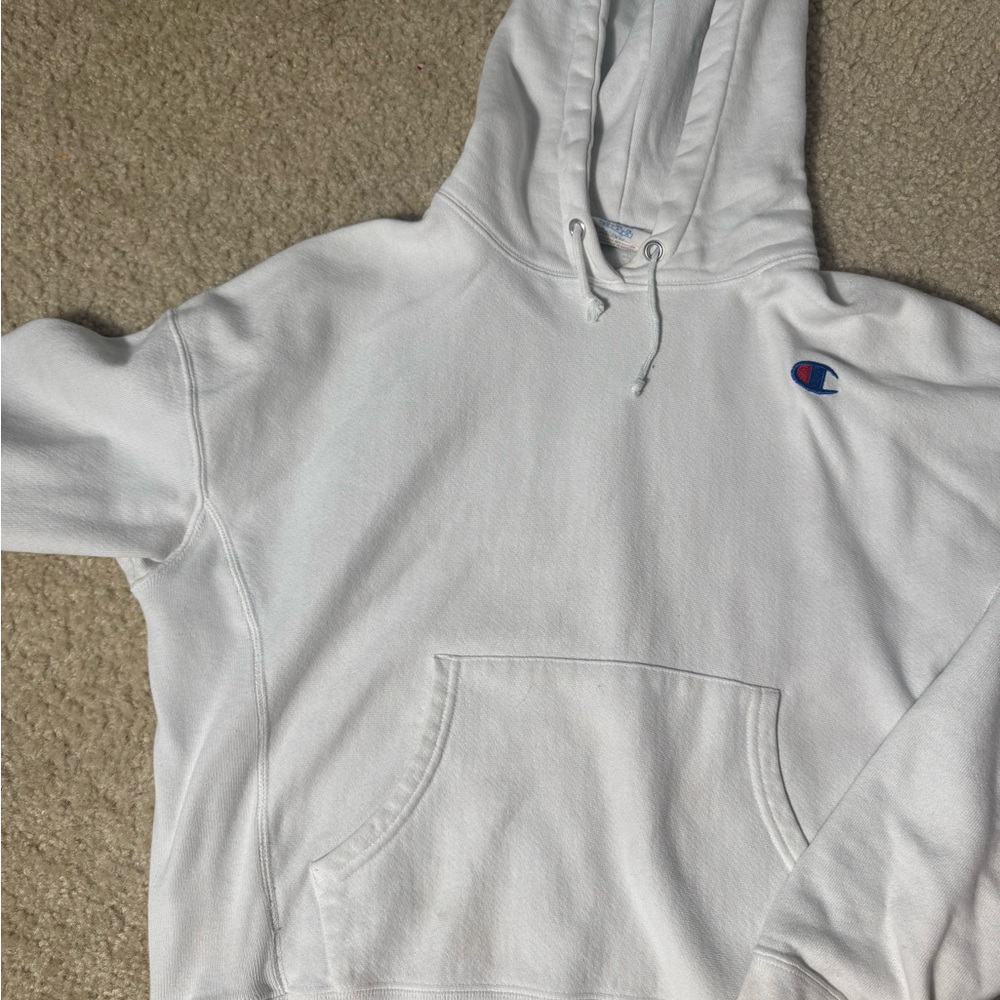 Champion White Pullover Hoodie